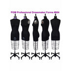 PGM-Pro 604 - Black Dressmaker Ladies Form with Hip, sizes 4-12