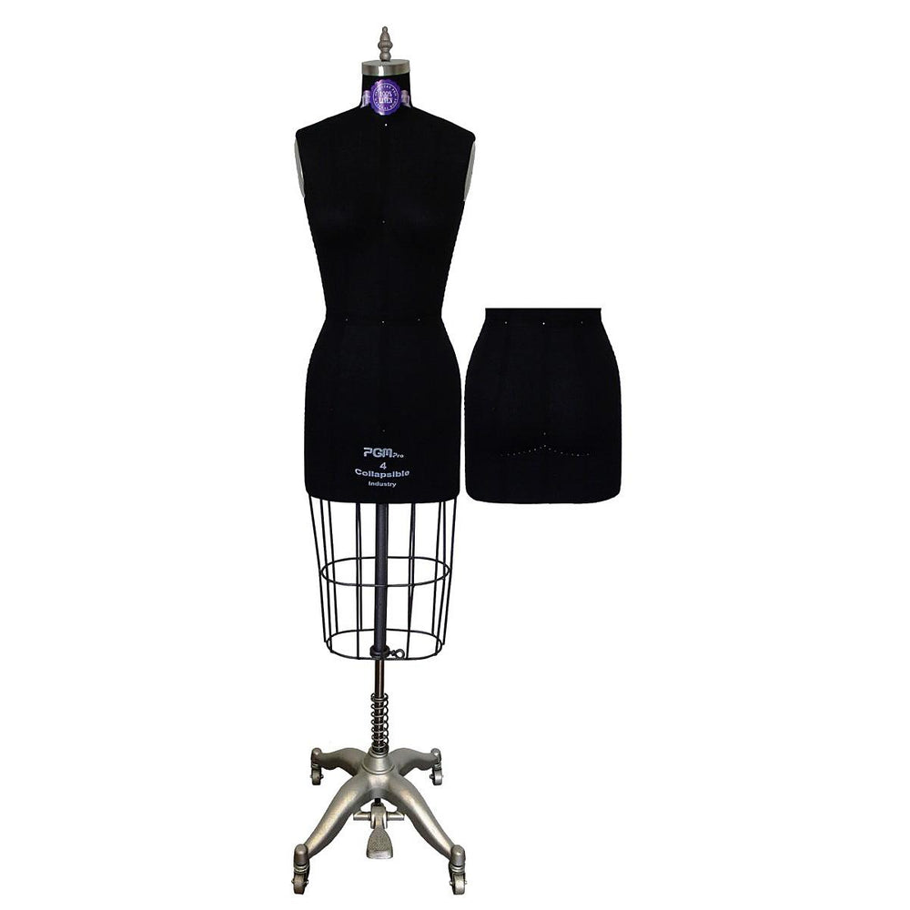 PGM-Pro 604 - Black Dressmaker Ladies Form with Hip, sizes 4-12