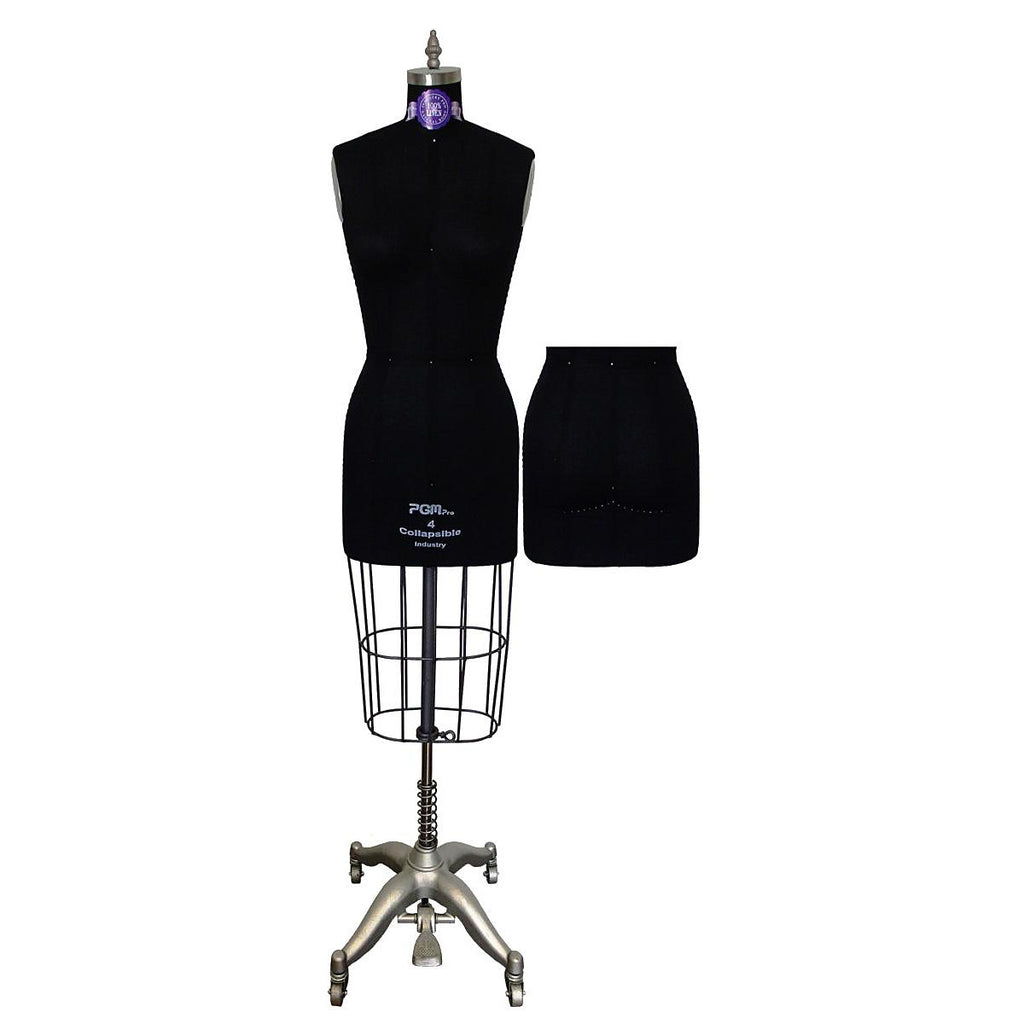 PGM-Pro 604 - Black Dressmaker Ladies Form with Hip, sizes 4-12