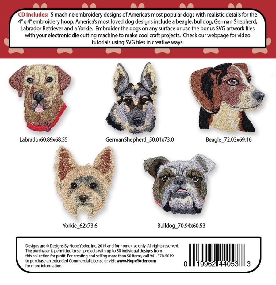 Puppy Play Embroidery CD w/ SVG - Designs by Hope Yoder