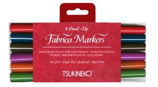 Dual Tip Fabric Markers - Landscape by Tsukineko (6 pens)