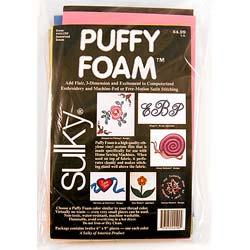 Sulky Puffy Foam - 12 - sheet Multi-color Pack  (3mm Thick)