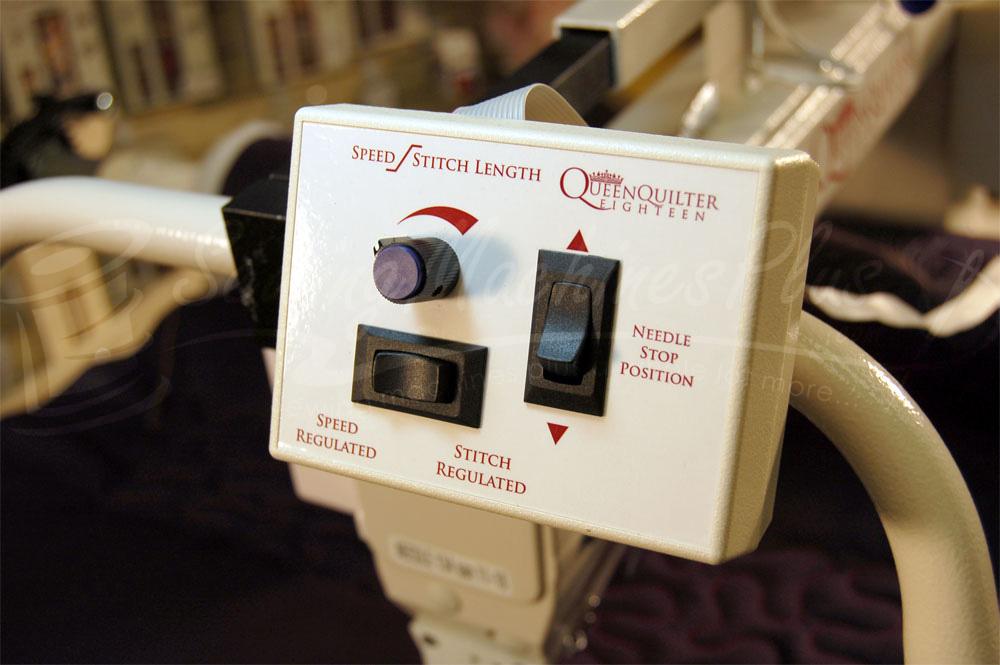 Queen Quilter 18 Machine w/ Stitch Regulator and Metal Frame. Check Out Our Top of the Line 18 Inch Long Arm Below!