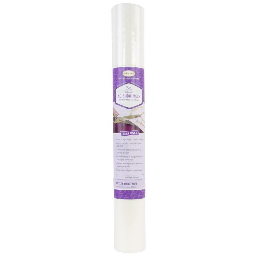Baby Lock No Show Mesh Medium Cut Away Stabilizer 20" - Sewingmachinesplus.com