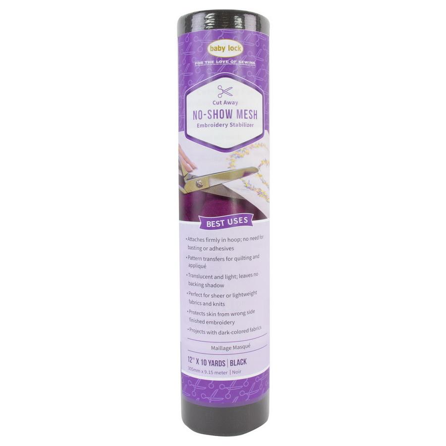 Baby Lock No Show Mesh Medium Cut Away Stabilizer 12" x 20 Yds - Sewingmachinesplus.com
