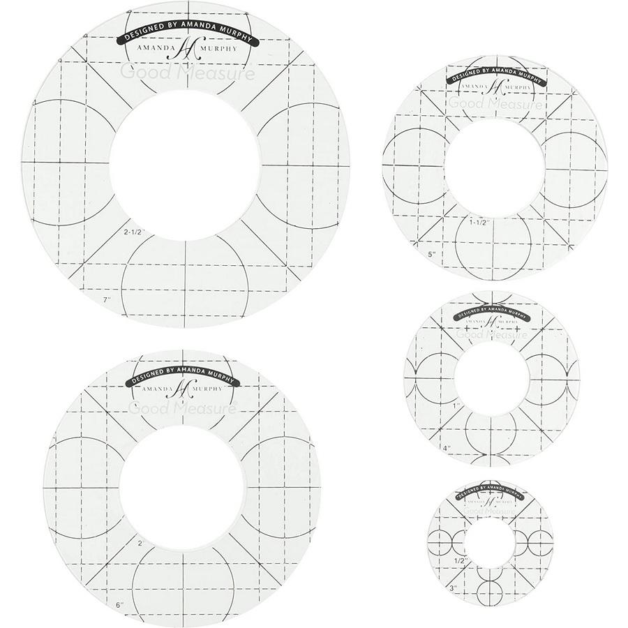 Good Measure Every Circle Quilting Template Ruler 5 PC Set - Sewingmachinesplus.com