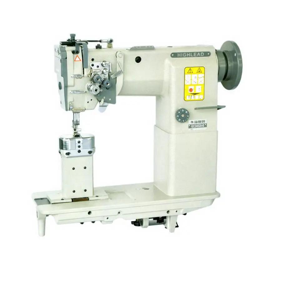 Highlead GC24528-B industrial sewing machine with assembled table and servo motor, cream color