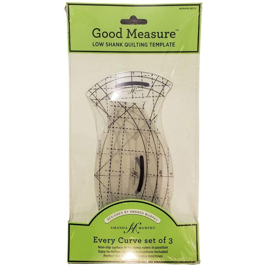 Good Measure Low Shank Every Curve Quilting Template Ruler 3 PC Set - Sewingmachinesplus.com