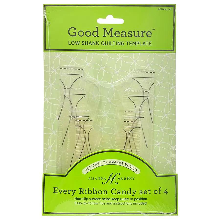 Good Measure Low Shank Every Ribbon Candy Quilting Template Ruler 4 PC Set - Sewingmachinesplus.com