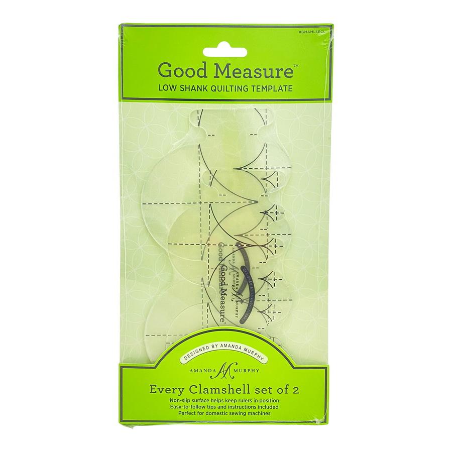 Good Measure Low Shank Every Clamshell Quilting Template Ruler 2 PC Set - Sewingmachinesplus.com