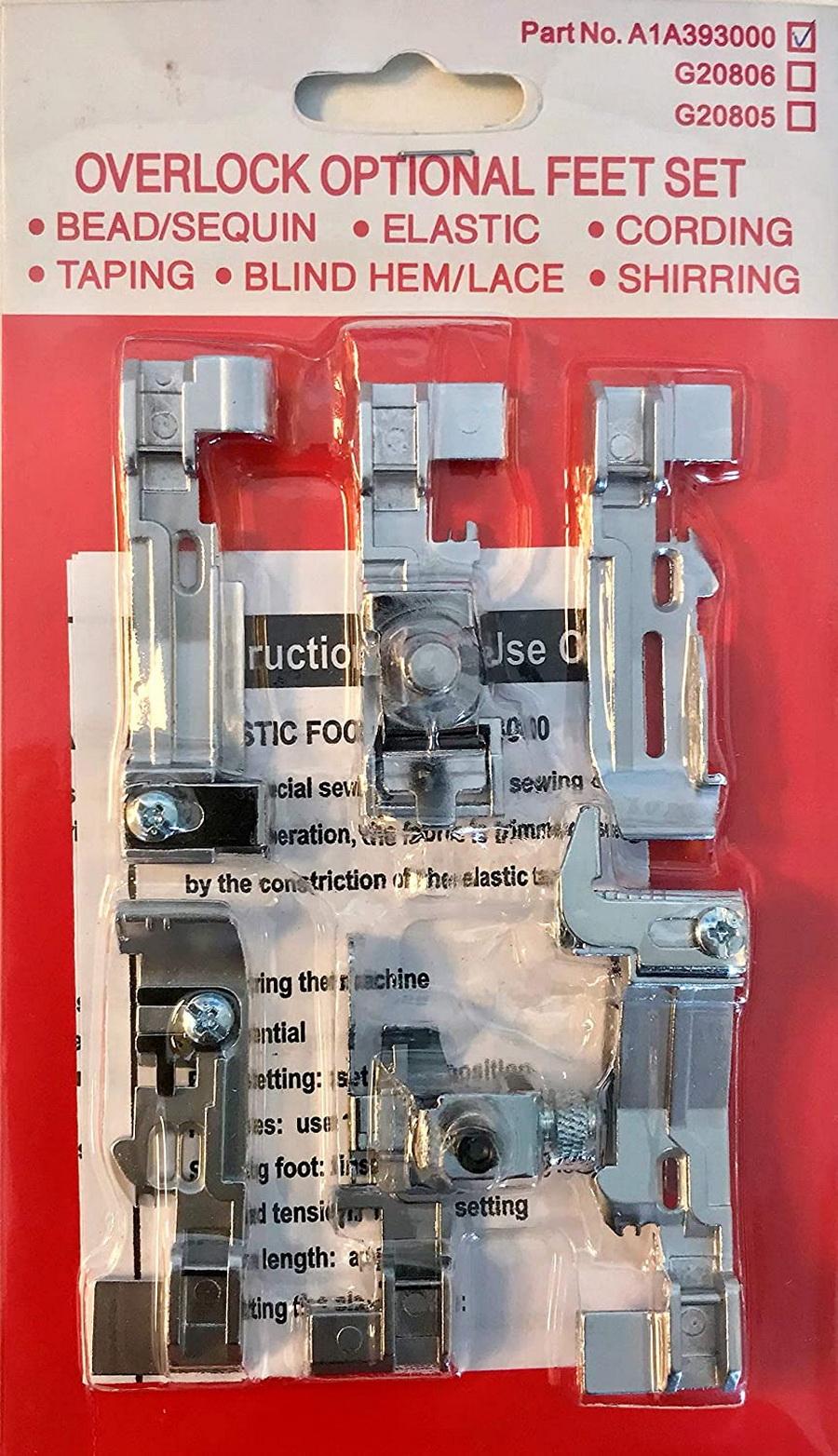 Juki MO - 50E and MO - 80CB 6 Piece Presser Foot Kit - Sewingmachinesplus.com