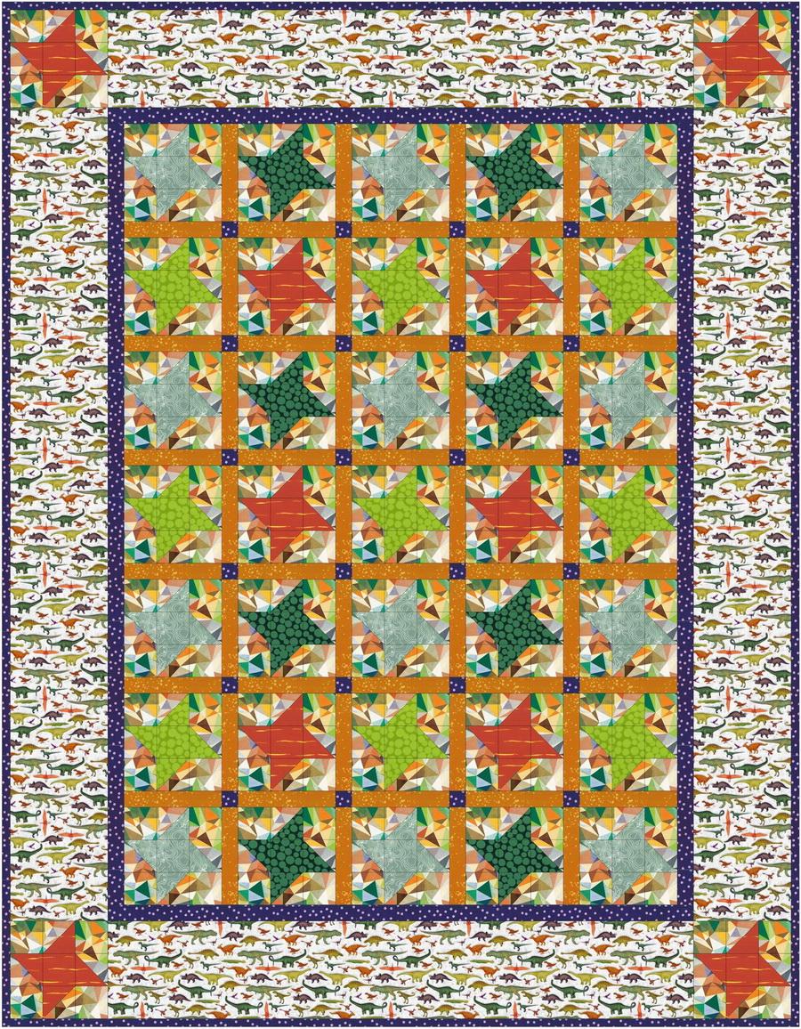 Ready to Sew Dino - Mite Pre - cut Quilt Kit - Sewingmachinesplus.com