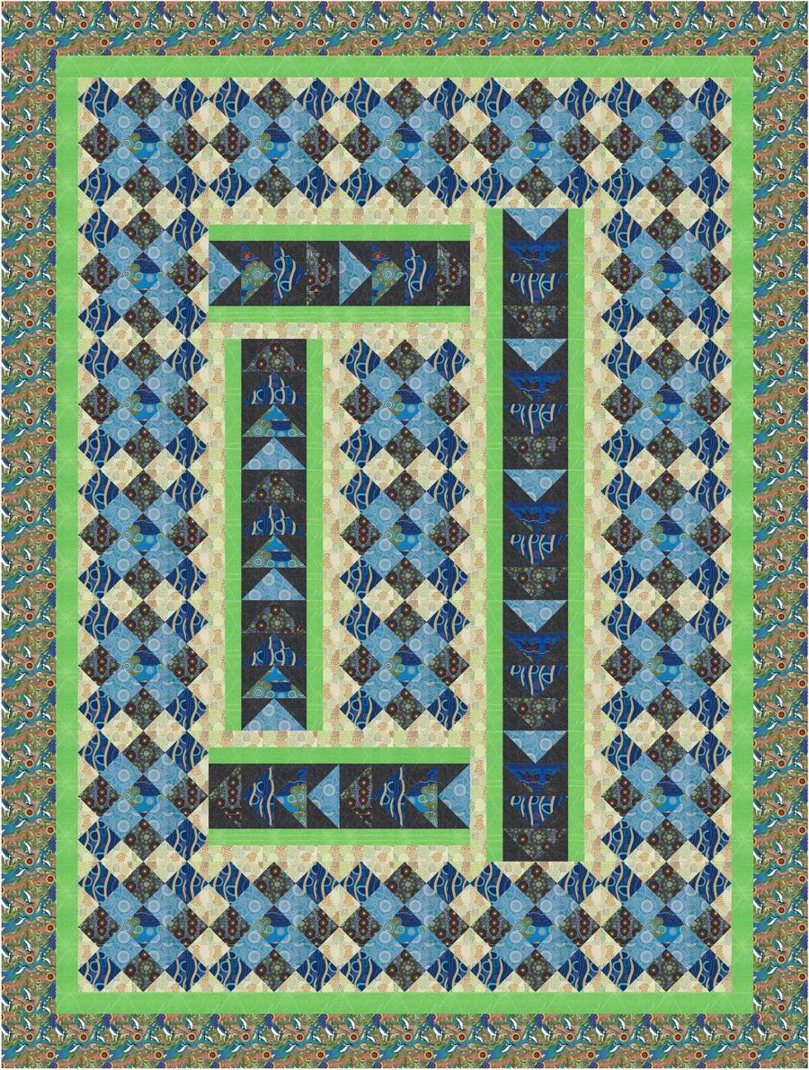 Ready to Sew Aboriginal Goose Chase Pre - cut Quilt Kit - Sewingmachinesplus.com