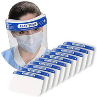 High Quality Face Shield - 10 Pack (FREE 4oz. Bottle of Hand Sanitizer Included)