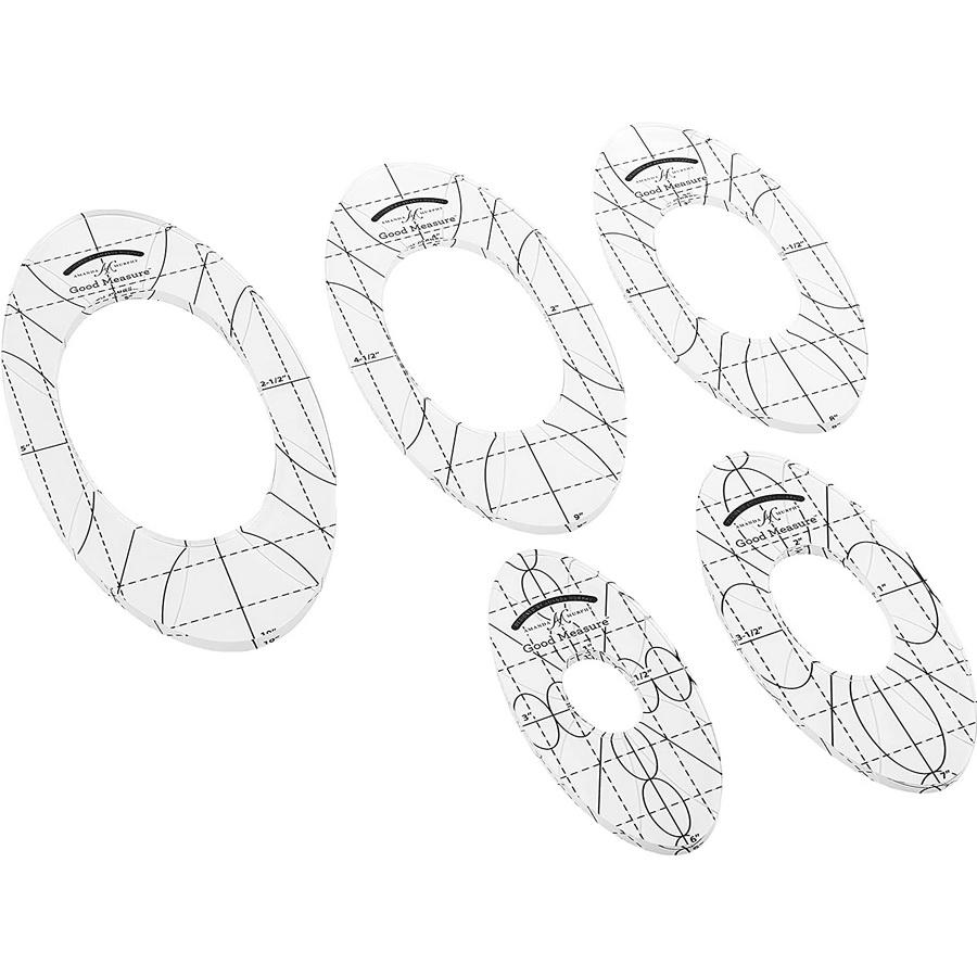 Good Measure Every Oval Quilting Template Ruler 5 PC Set - Sewingmachinesplus.com