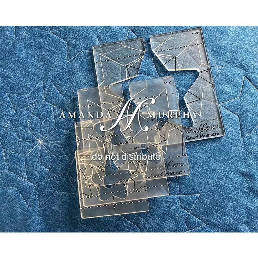 Good Measure Long Arm Every Star Quilting Template Ruler 4 PC Set - Sewingmachinesplus.com