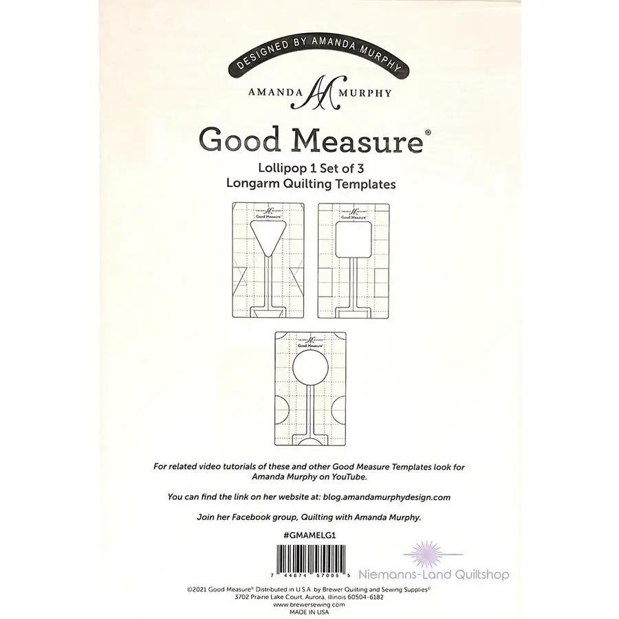 Good Measure Long Arm Every Lollipop 1 Quilting Template Ruler 3 PC Set - Sewingmachinesplus.com