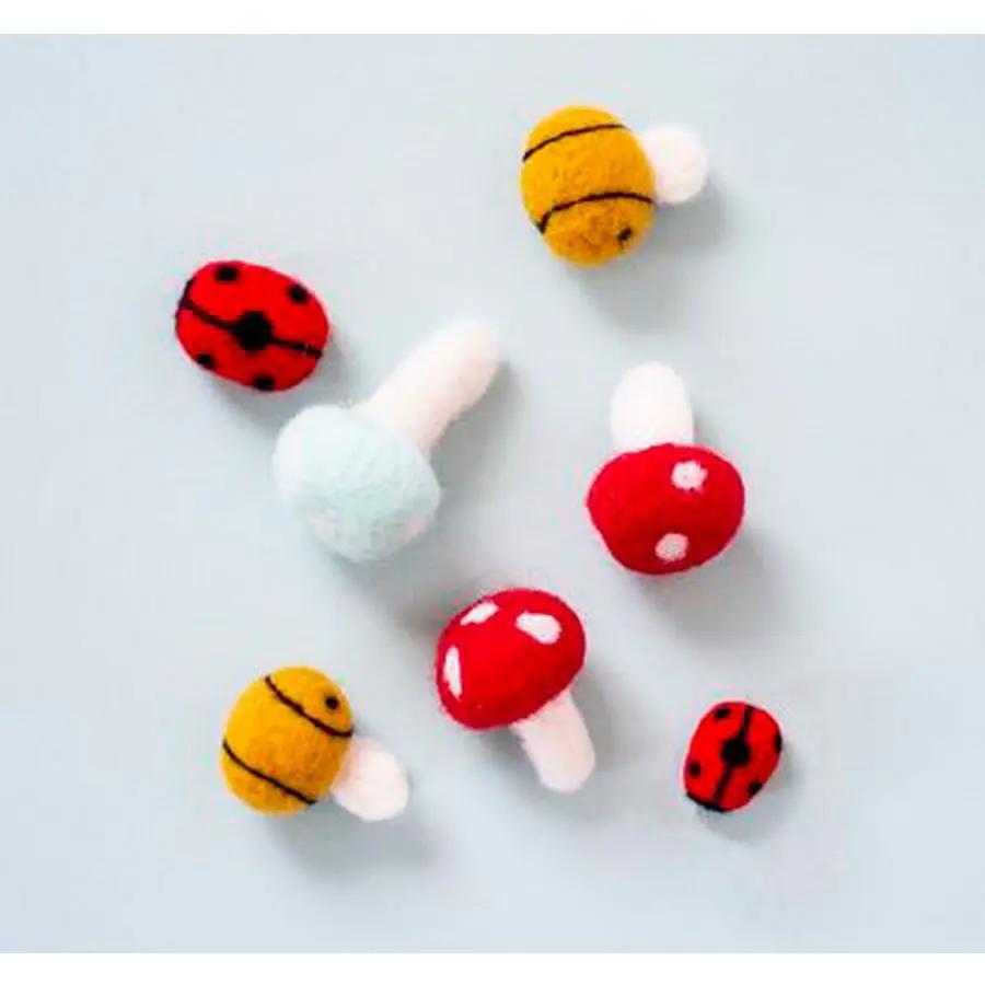Kimberbell Spring Showers Embellishment Kit Bonus Wool Felt Bugs and Mushrooms - Sewingmachinesplus.com