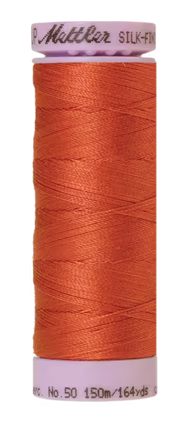 Mettler Silk-Finish 164 Yards, 50 wt. - Color Reddish Ocher - 100% Cotton (9105-1288)