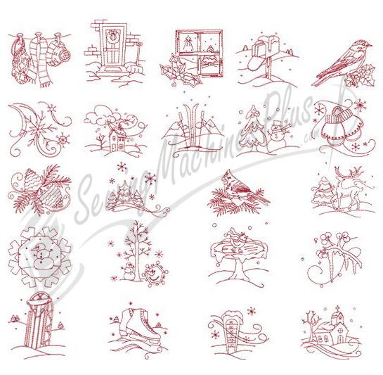 Dakota Collectibles Redwork Winter 970457