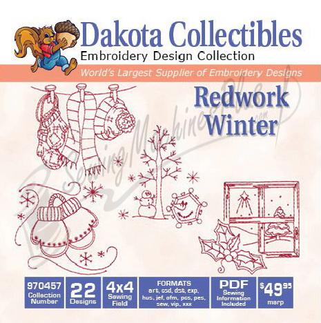 Dakota Collectibles Redwork Winter 970457