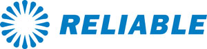 Blue logo with the word 'RELIABLE'