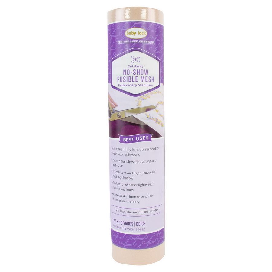 Baby Lock No Show Fusible Mesh Medium Cut Away Stabilizer 1.5 Oz 20" x 10 Yd - Sewingmachinesplus.com