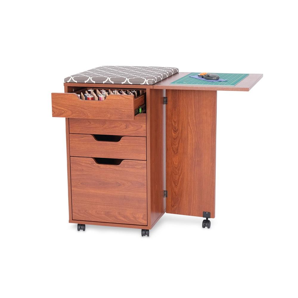 Kangaroo Sewing Furniture Bandicoot 2 Cabinet Teak b8205 Studio Set With Kiwi Storage Cabinet - Sewingmachinesplus.com