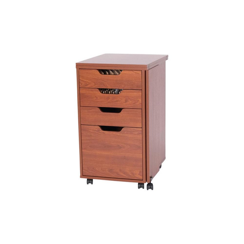 Arrow Kangaroo Kiwi Sewing Storage Rolling Caddy and Ironing Station (Teak, Gray or Ash White)