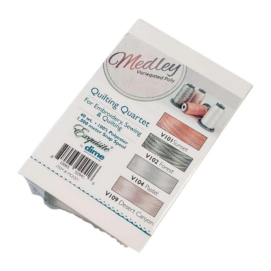 DIME Exquisite Medley Quilting Quartet 4 - Pack 1M Spools 40wt - Sewingmachinesplus.com