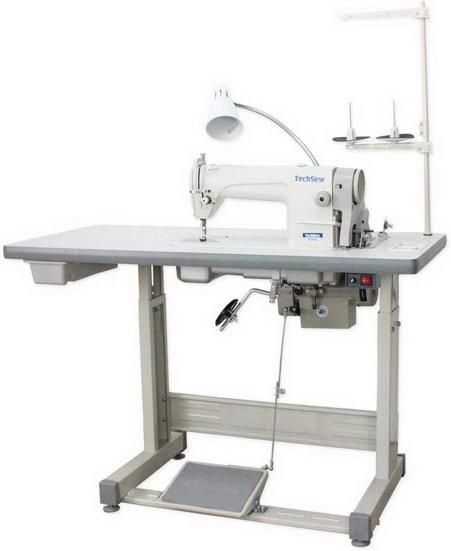 Techsew 8700 Highspeed Lockstitch Industrial Sewing Machine With Assembled Table and Motor - Sewingmachinesplus.com