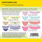 Espadrille Fabric Couture Embroidery CD w/SVG - Designs by Hope Yoder