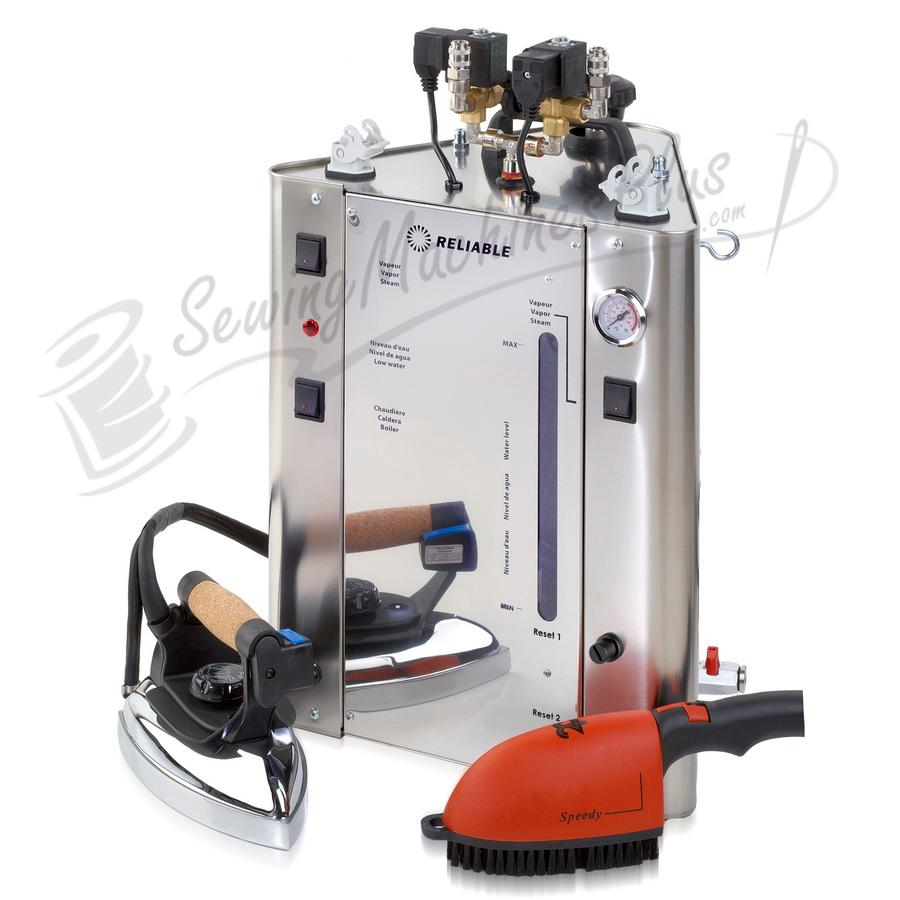 Reliable 7500BU Professional Stainless Steel Two Iron Steam Boiler - Sewingmachinesplus.com