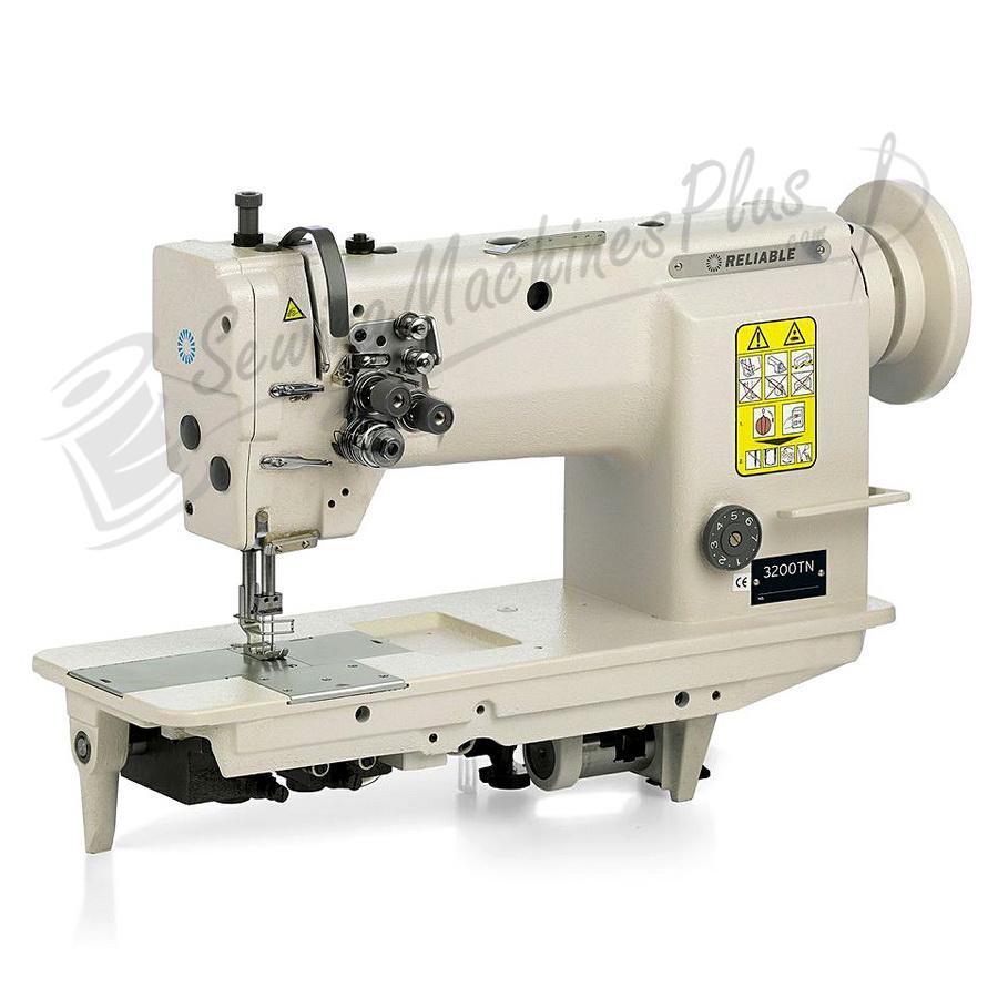 Reliable 3200TN Two Needle, Needle Feed Machine w/ Motor, Table, & Light - Sewingmachinesplus.com
