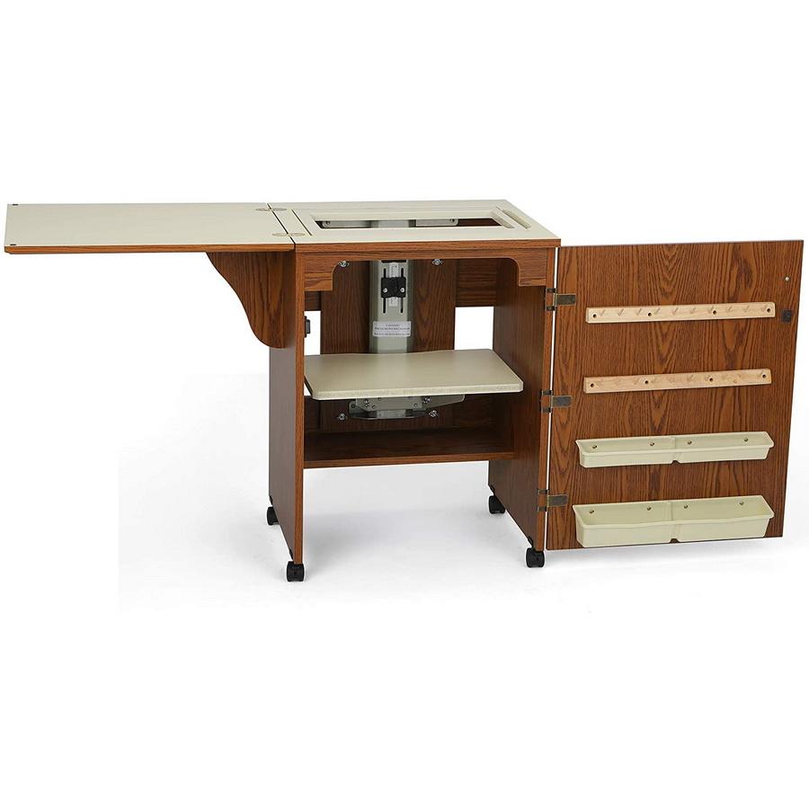 Arrow 98500 Sewnatra Compact Sewing Cabinet - Oak Finish