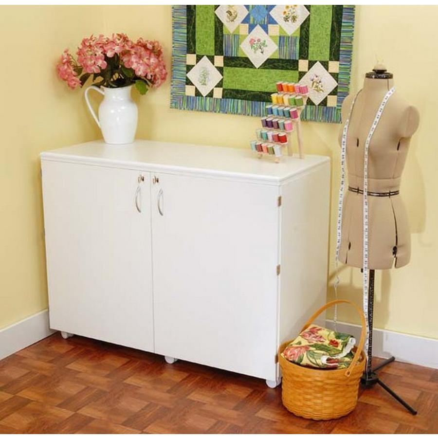 Kangaroo Sewing Furniture Studio Combo WHITE Kangaroo & Joey and Dingo II Sewing Cabinets (KS-WHT)