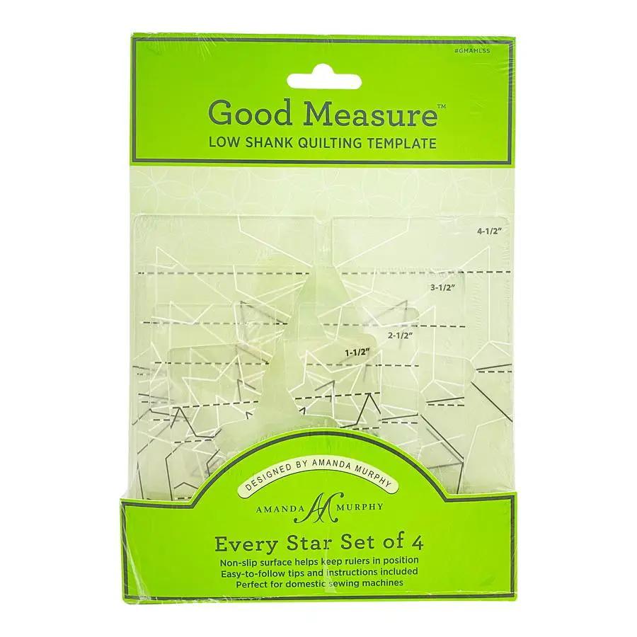 Good Measure Low Shank Every Star Quilting Template Ruler 4 PC Set - Sewingmachinesplus.com