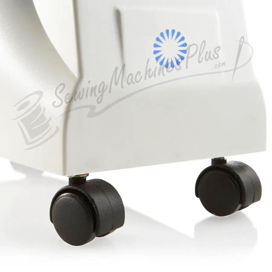 Reliable Vivio 150GC garment steamer with dual black caster wheels