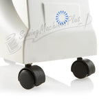 Reliable Vivio 150GC garment steamer with dual black caster wheels