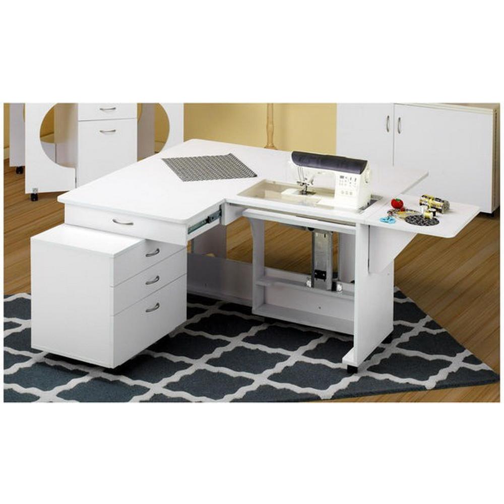 Koala Quilters Vision Cabinet With Caddie - White Q-W001