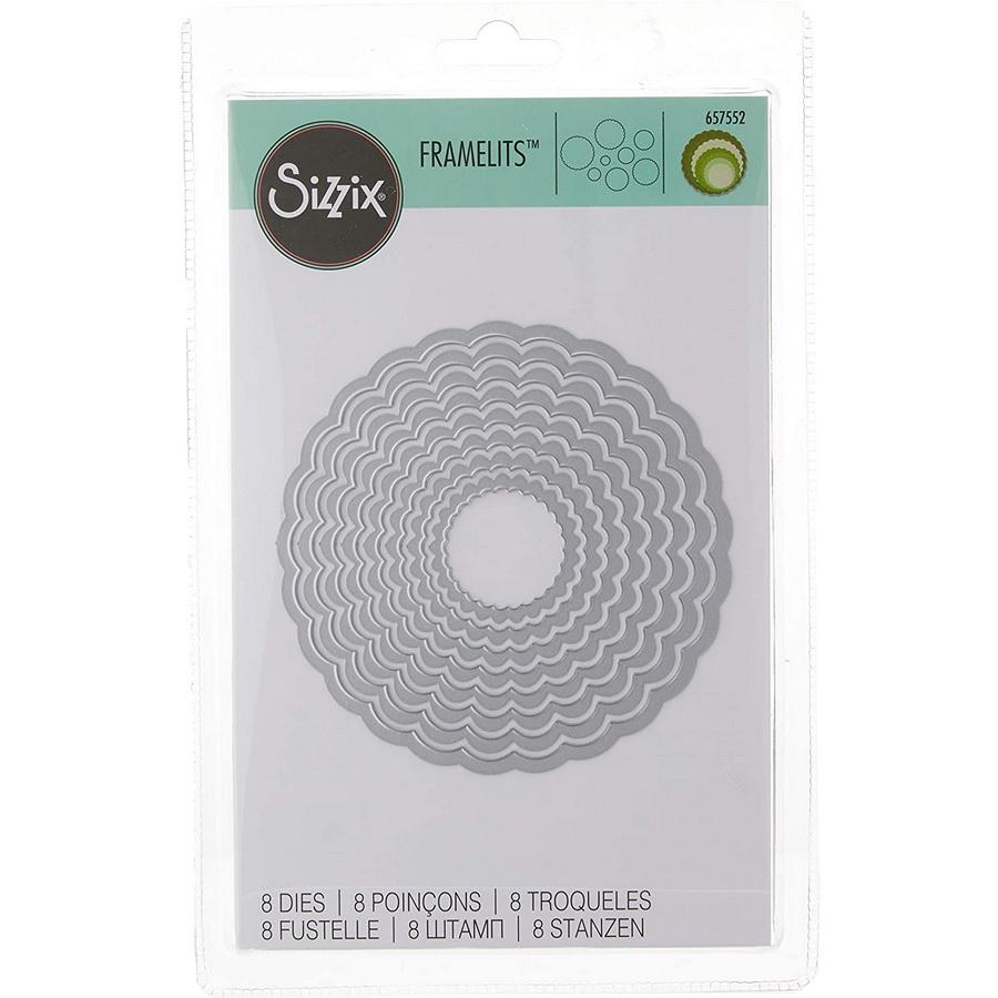 Sizzix Framelits Dies Ovals, Scallop - Sewingmachinesplus.com