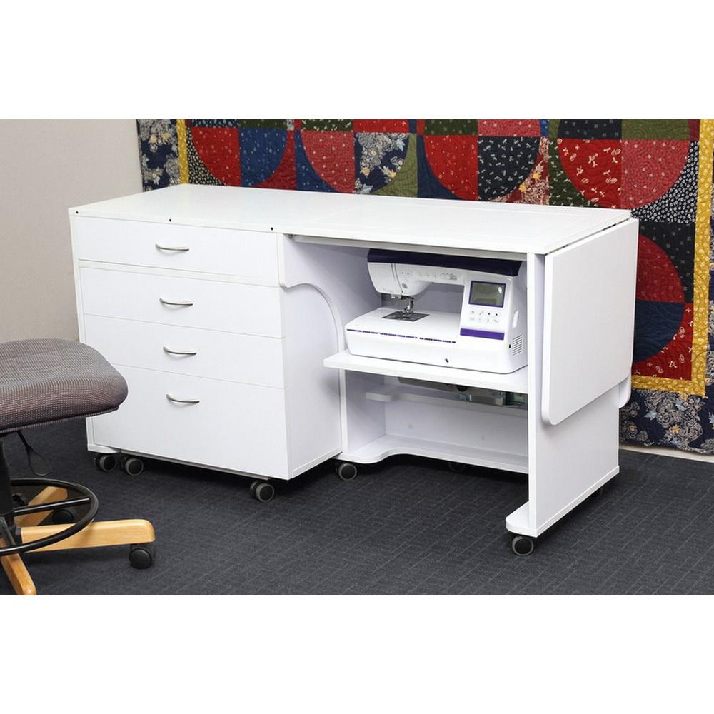 Koala Quilters Vision Cabinet With Caddie - White Q-W001