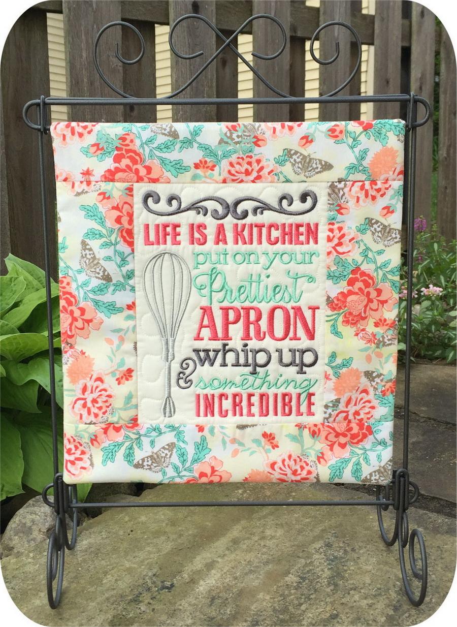 Embroidery Garden In the Hoop Kitchen Set and Sayings - Sewingmachinesplus.com