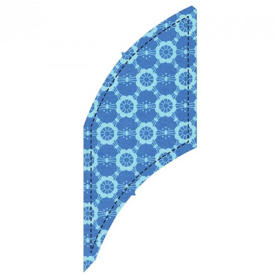 Sizzix Bigz XL Die - Curved Braid cutting die, blue patterned piece