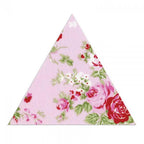 Sizzix Bigz L Die triangle with pink floral pattern; equilateral 4 3/4 in x 5 1/2 in