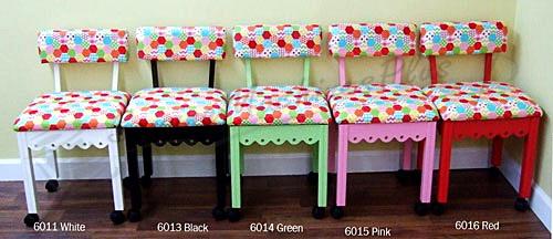 Arrow 6016 Riley Blake Hexi Motif Fabric Sewing Chair - Red