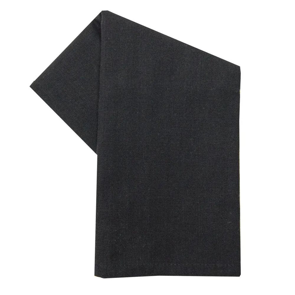 Tea towels by Dunroven House, black plain, box of 6 towels