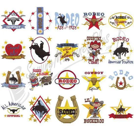 Dakota Collectibles Rodeo Round Up embroidery designs set with 20+ rodeo-themed motifs