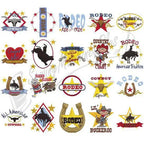 Dakota Collectibles Rodeo Round Up embroidery designs set with 20+ rodeo-themed motifs