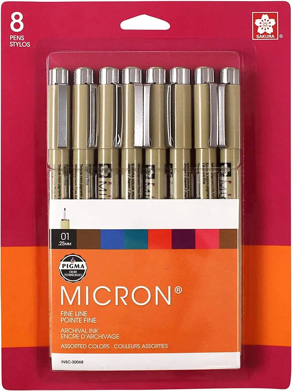 Micron Pen 8 Color Set 01 .25mm